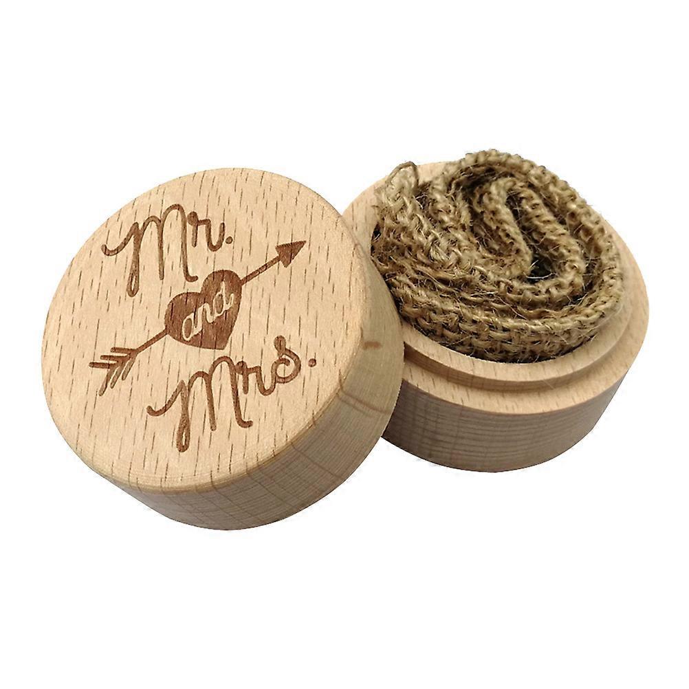 Förlovningsring Box Khaki Trä Ring Box för Ringar Förvaring