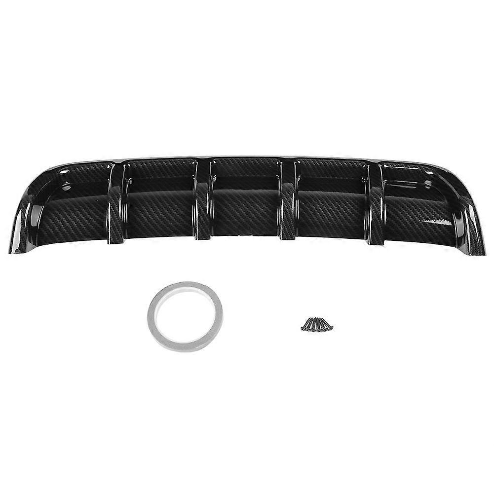 Black Universal Car Rear Bumper Shark Fin Spoiler Diffuser(Carbon fiber)