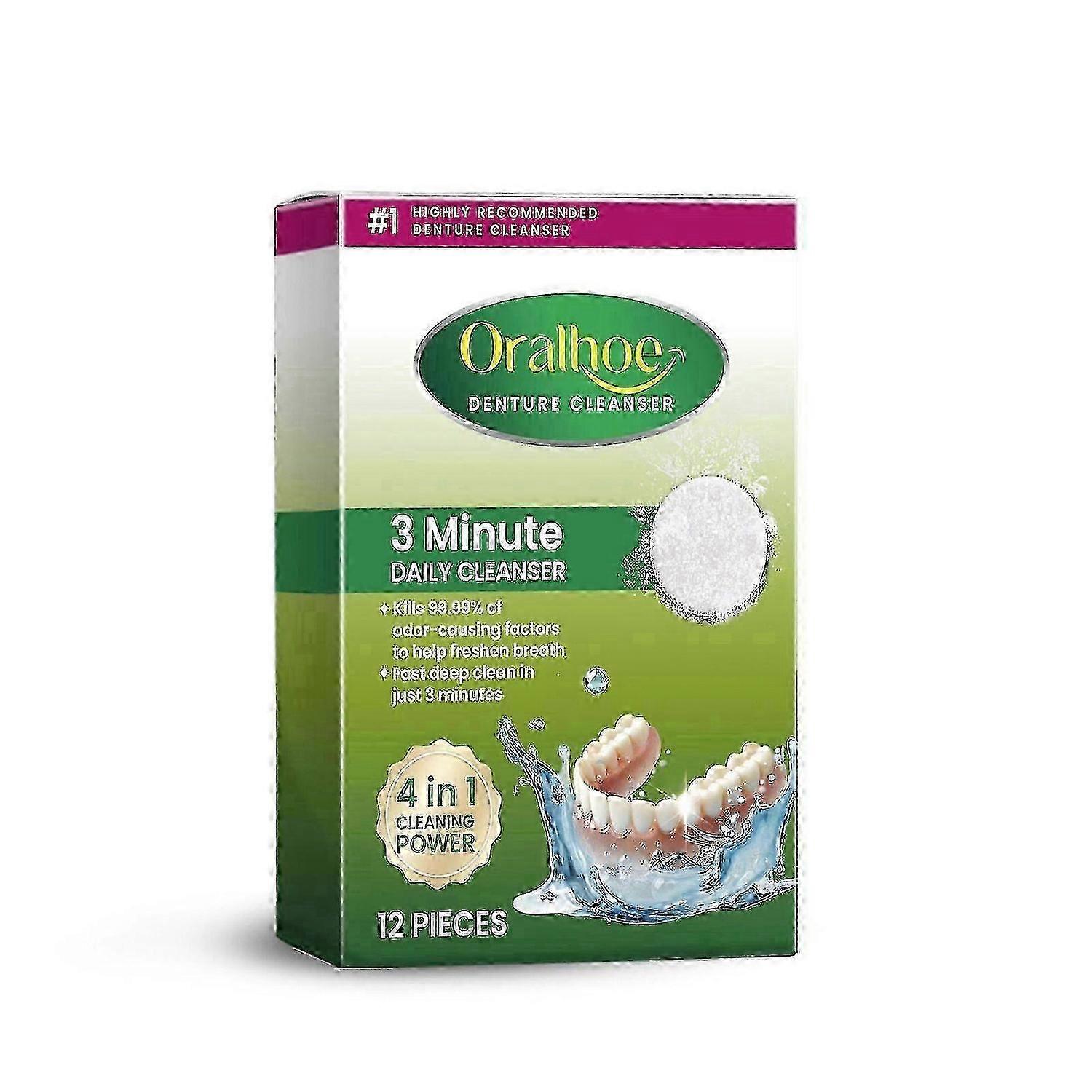 Oralhoe False Tooth Clean Sheet Sanitary Care Cleaning Tartar Stains Tooth Socket Οδοντοστοιχίες Δόντια Καθαρισμός Δισκία-KAKA