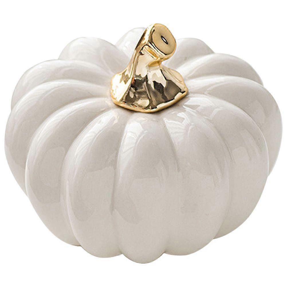 Simulation Pumpkin Decor Ceramic Pumpkin Figurine Small Pumpkin Adornment