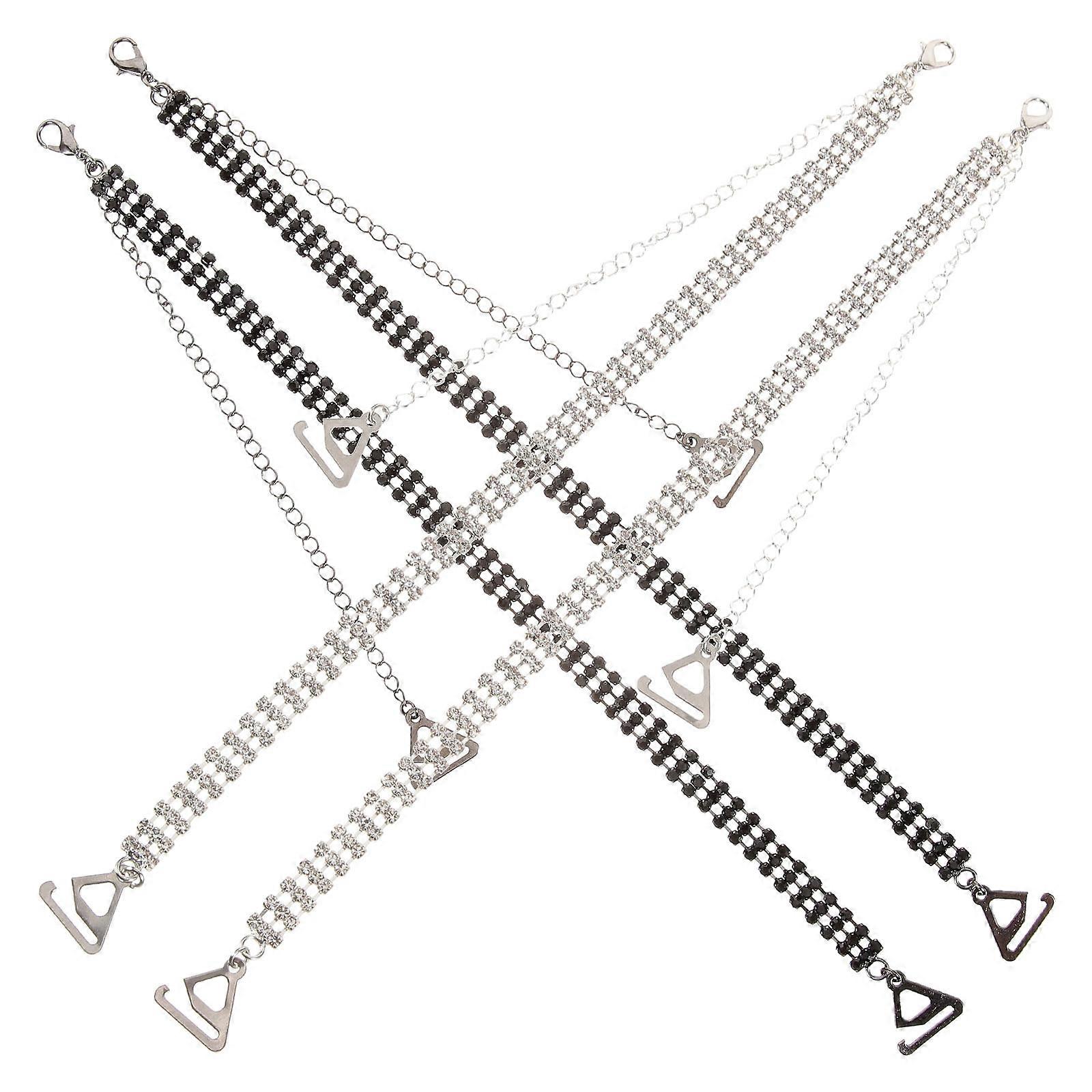 Rhinestone Bra Strap Decorative Bra Shoulder Strap Comfortable 6Pairs