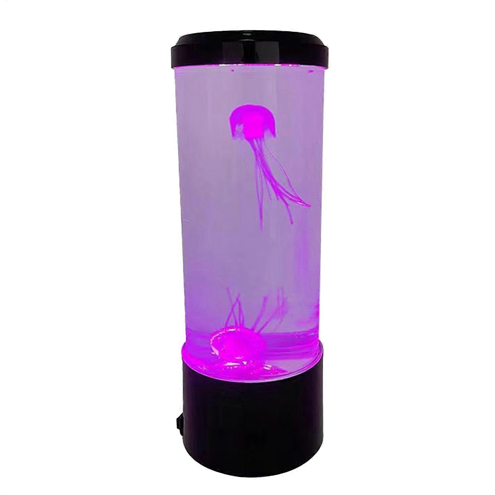 LED Jellyfish Night Light USB Jellyfish Lamp 7-Color Changing, USB-Powered Small Atmosphere Lamp for Bedroom and Home