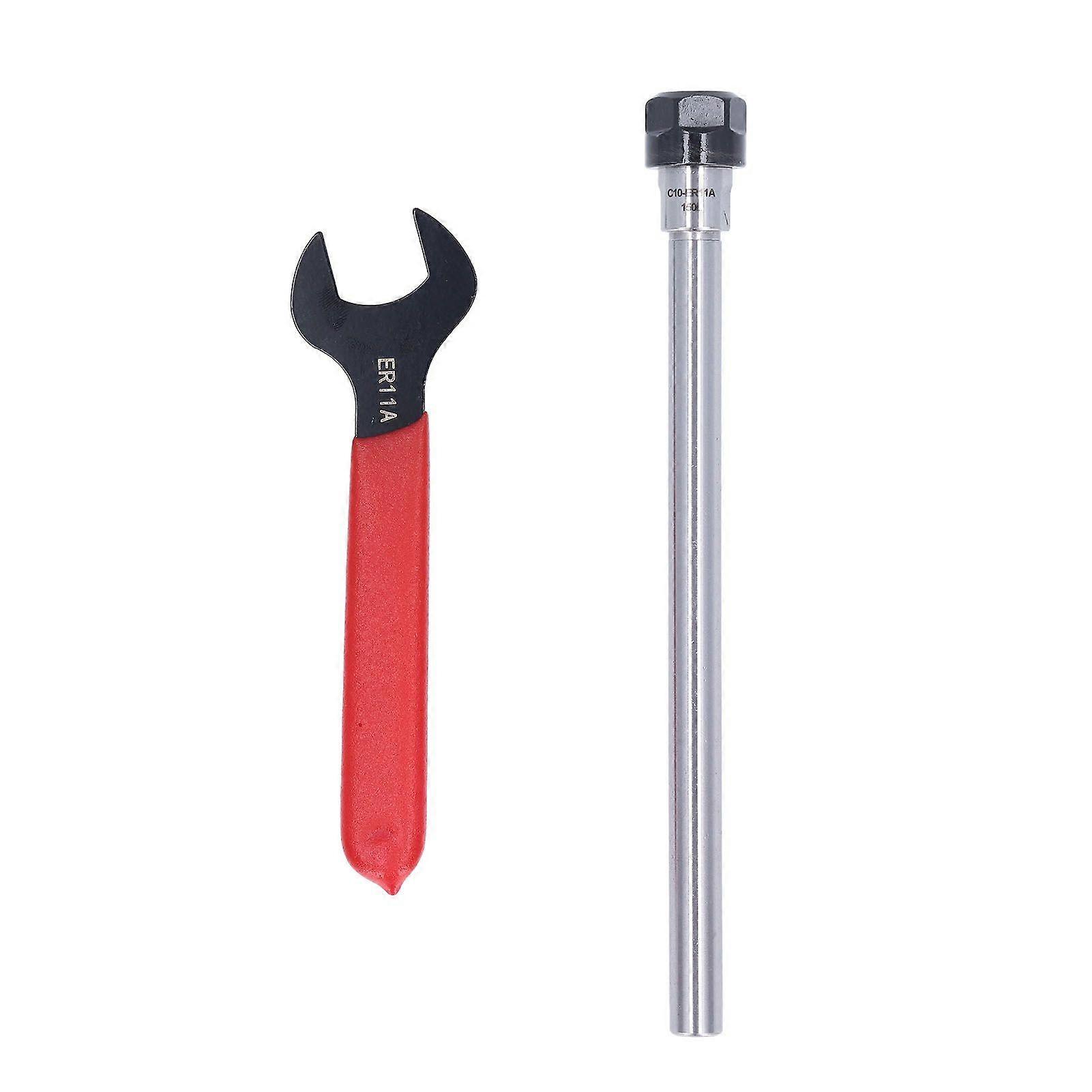 Straight Shank Tool Holder ER11 Collet Chuck Extension Rod with Wrench CNC Milling AccessoriesC10ER11A150L 150mm