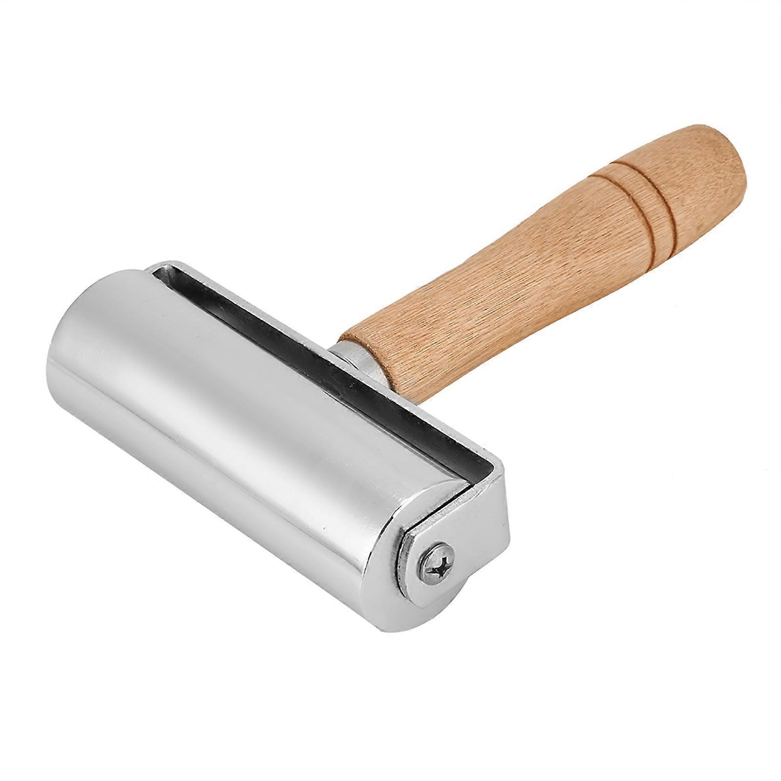 Outil de roulage artisanal en cuir avec manche en bois et acier au carbone (10 cm)