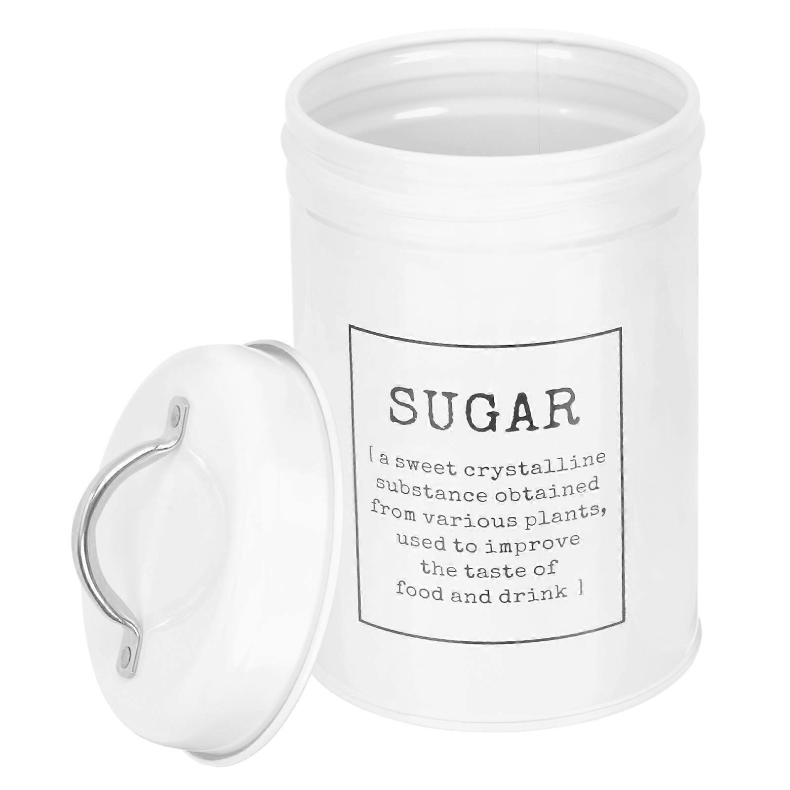 Coffee Sugar Canister Set for Storage with 2Pcs White Large Canisters