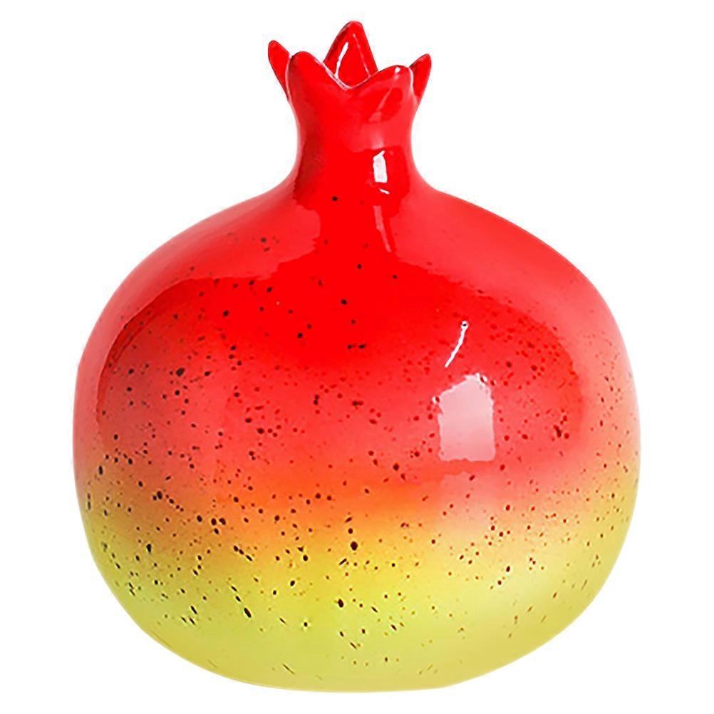 Ceramic Hydroponics Vase for Flower Arrangement 2Pcs Pomegranate Retro Home Ornament