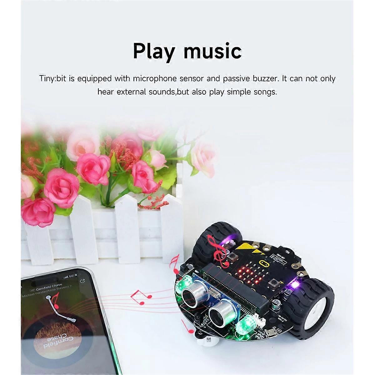 Voiture robotisée intelligente Microbit avec télécommande vidéo et module d'image Wi-Fi