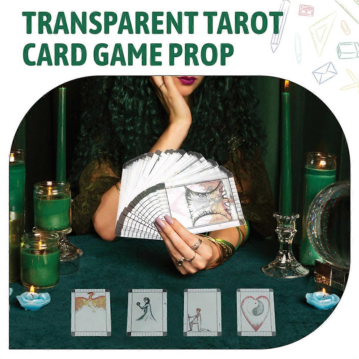 The Transparent Deck Divination System Must HaveTransparent Tarot Card Game Set for Teens Indoor Out