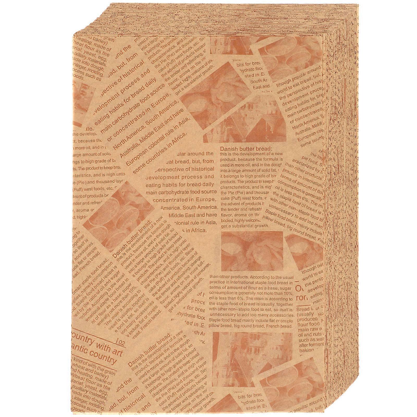 Baking Pan Liners Greaseproof Paper Sheets Food-Grade Wood Pulp Cooking 120Set