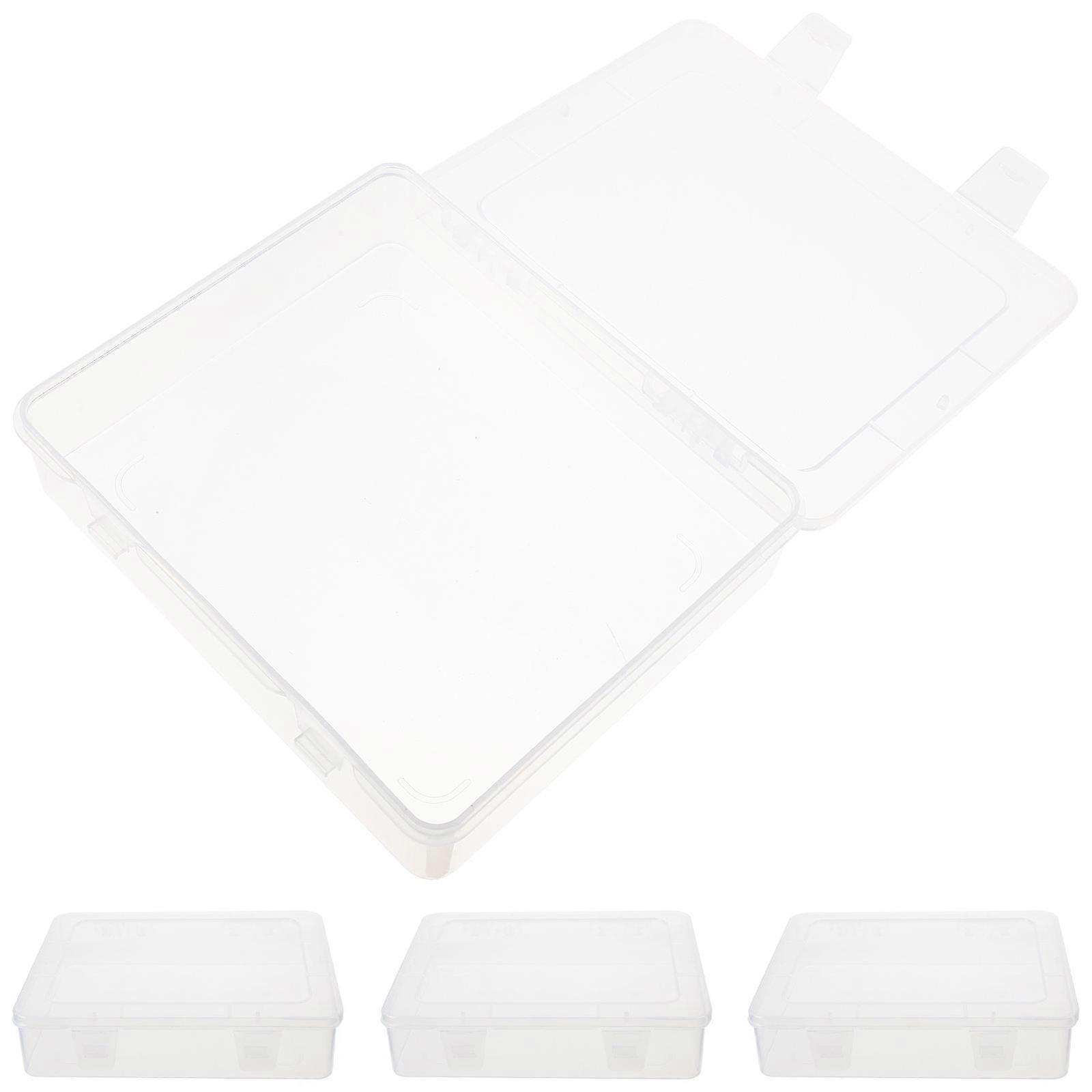 8 Pcs Rectangular Clear Storage Bins Small Storage Containers For Office Use 7.31X6.29X1.65In Organization