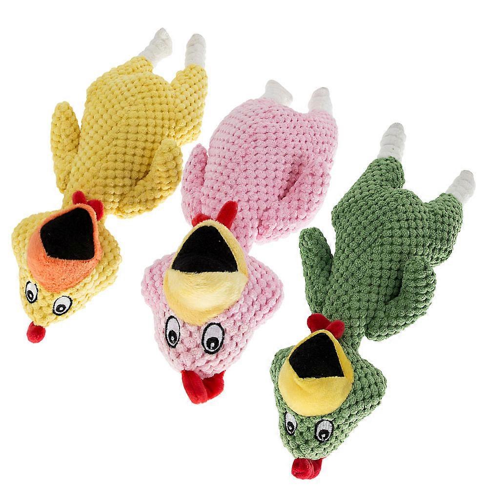 Funny Screaming Chicken Pet Toy Sound Squeaky Chew Doll For Dogs 6 Pcs Assorted Color