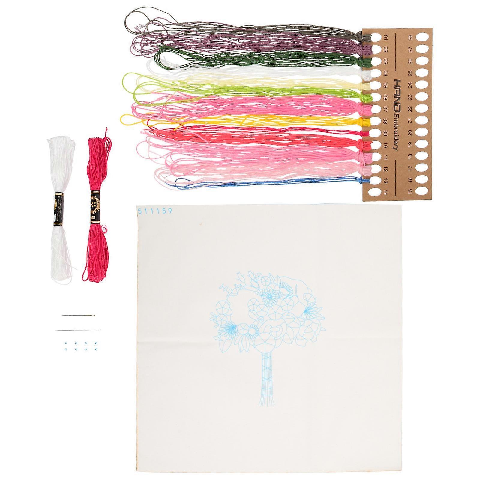 Embroidery Kits For Needle Arts 18X18cm Assorted Color Craft Time Fun 5 Sets