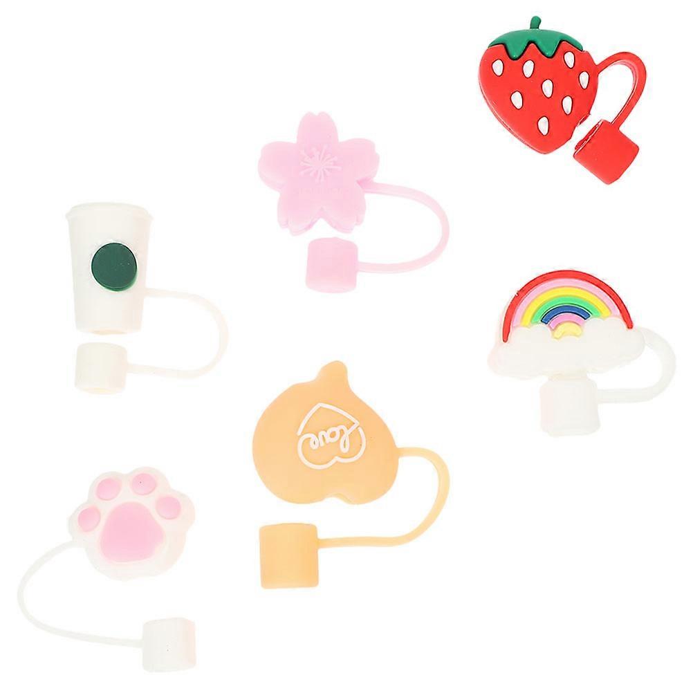 Straw Tips Protector Silicone Caps for Straw 24Pcs Assorted