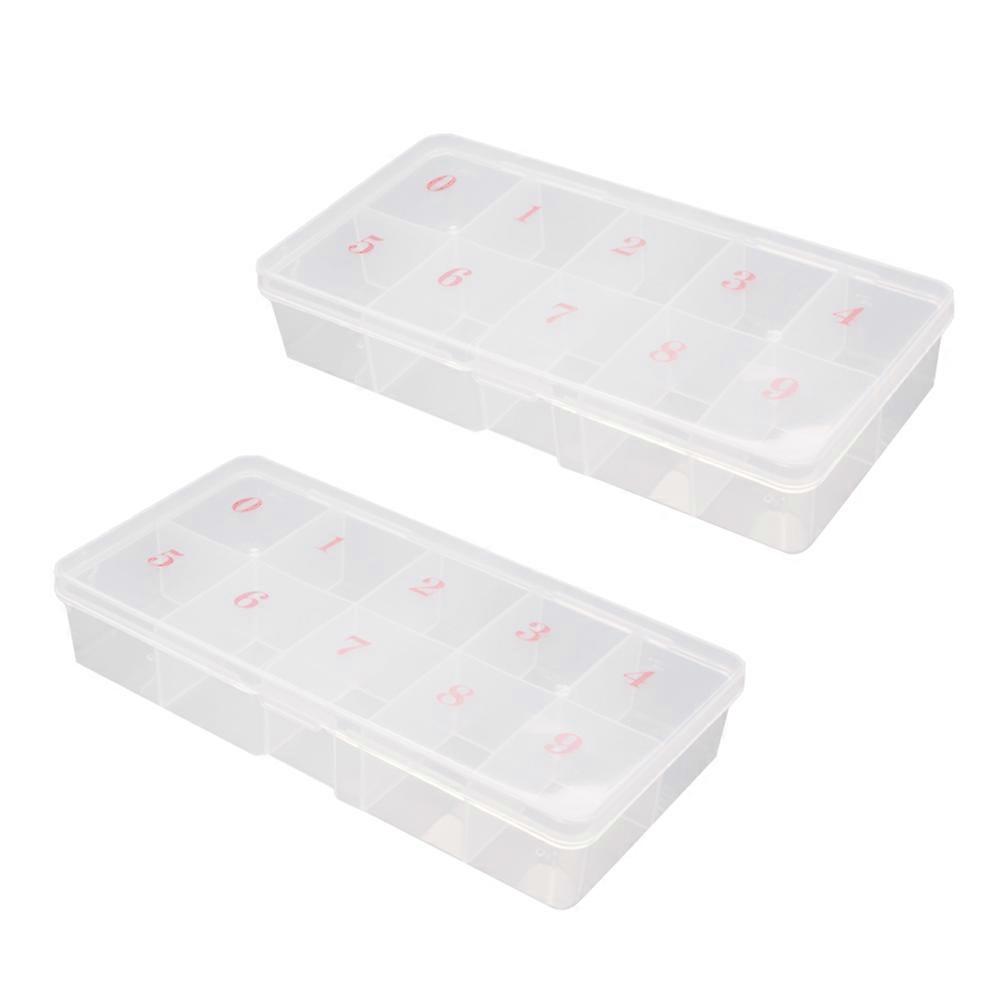 Jewelry Storage Box Nail Tip Organizer for 4Pcs Transparent Cases