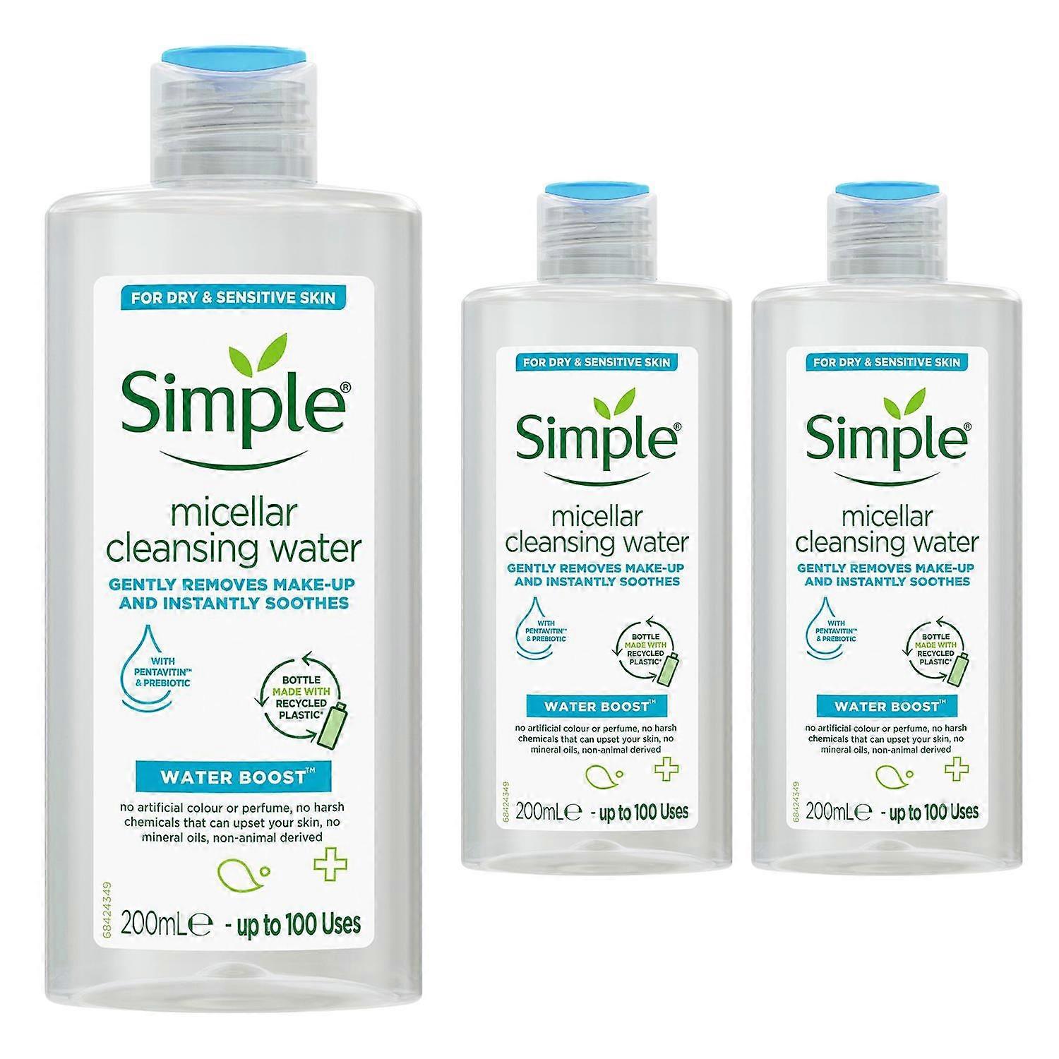 Simple Hydrating Micellar Water 200ml, 3PK