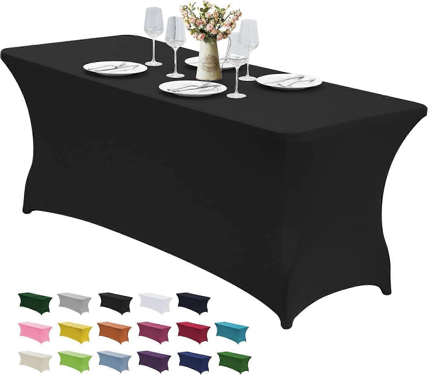 2025 Latest Model 6FT Waterproof Stretch Spandex Table Cover for Rectangular