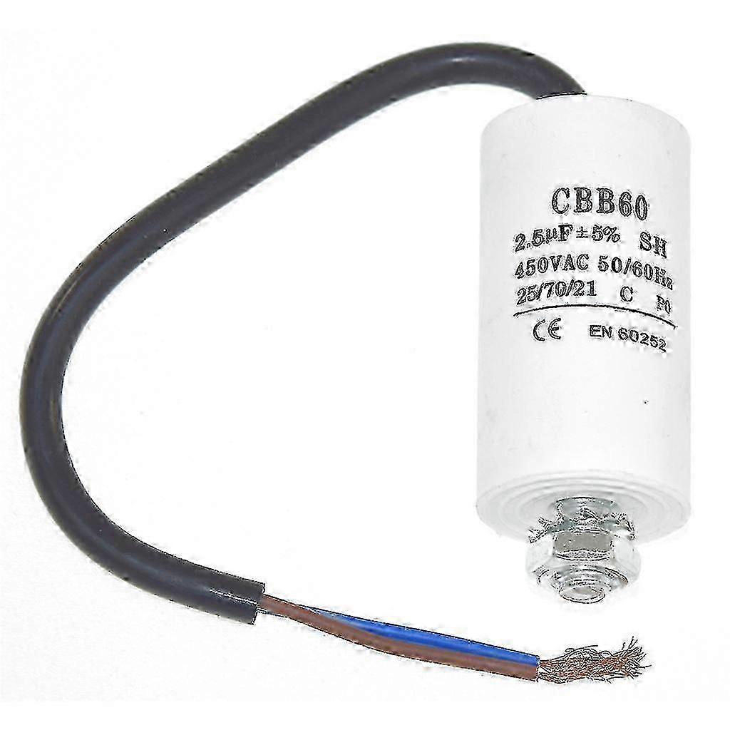 Universal 2.5uf Capacitor With 22cm Cable Connectors Electrical Component