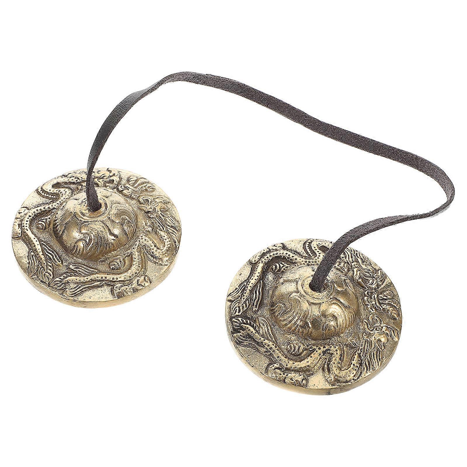Brass Cymbals Bells for Meditation and 2Pcs Set