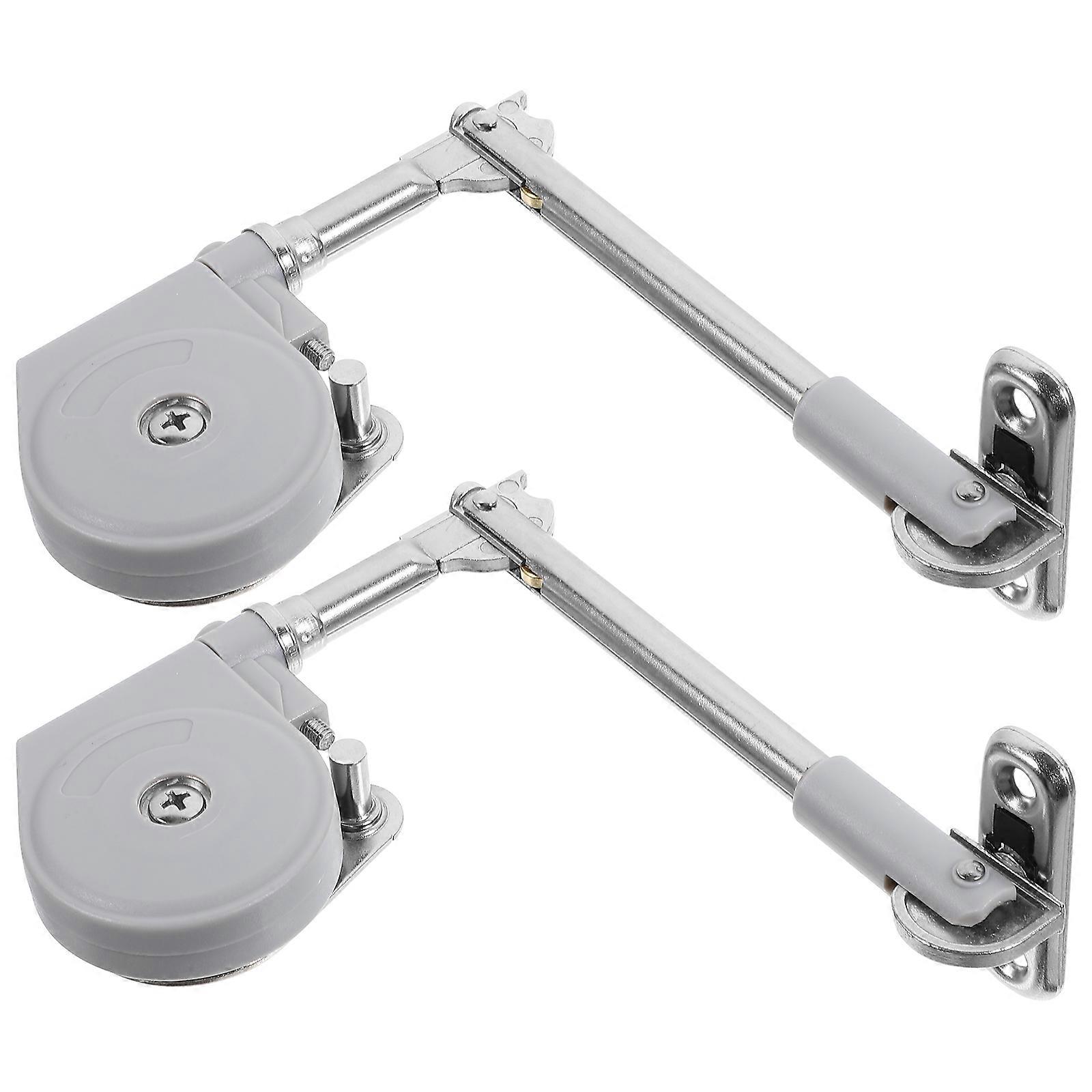 Cabinet Pull Rods for Upturned Door Support 6Pcs Silver Zinc Alloy