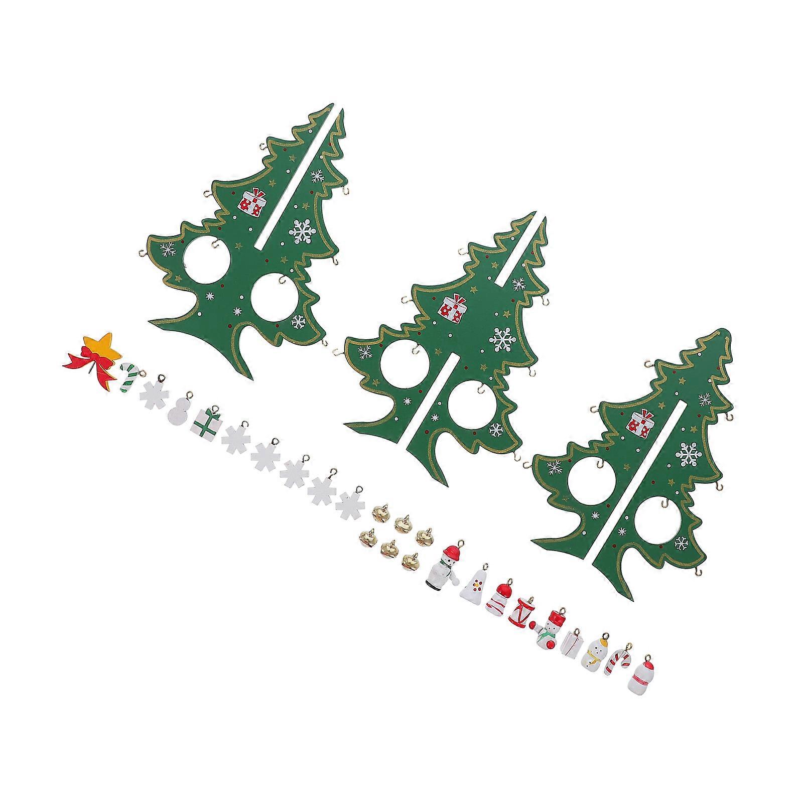 3D Xmas Tree Model Festive Decoration Mini Xmas Model For Christmas Party Dark Green Color 2Pcs