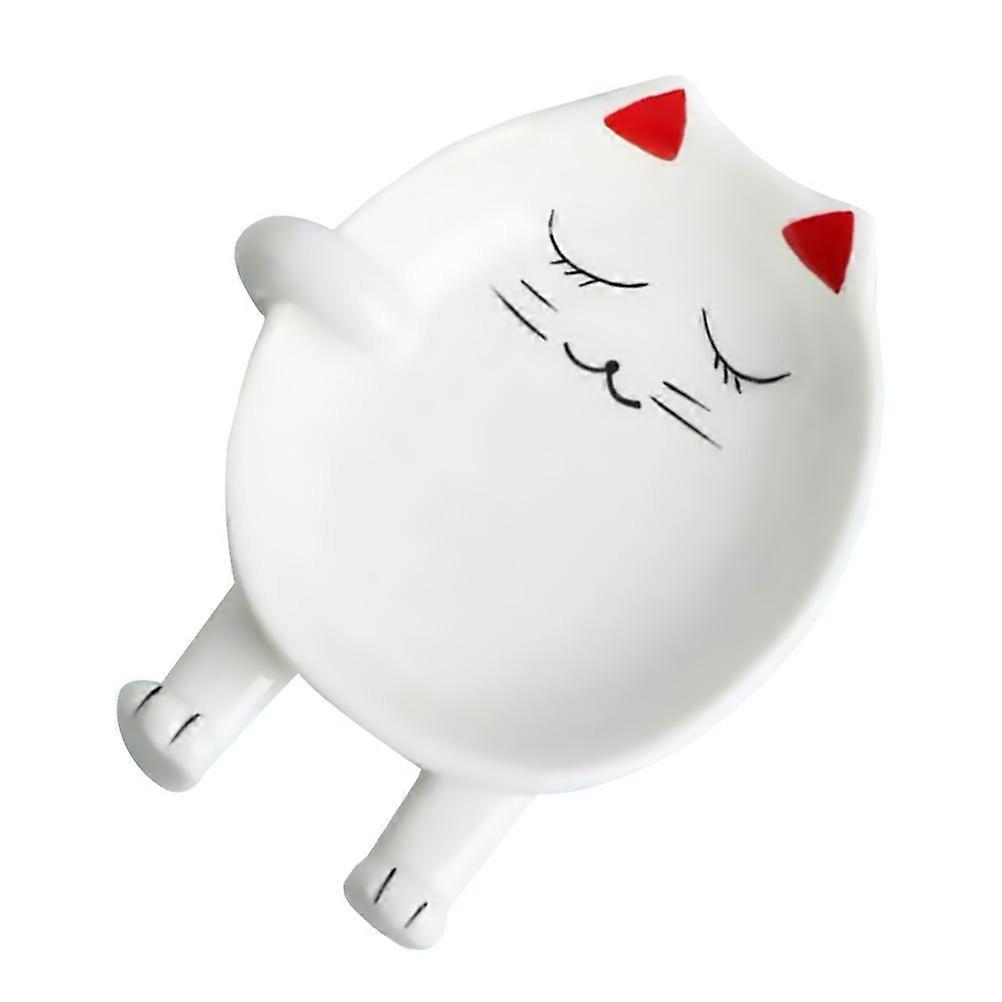 Pot Cover Storage Rack for Kitchen Use 3Pcs Cartoon Ceramic Holder Set