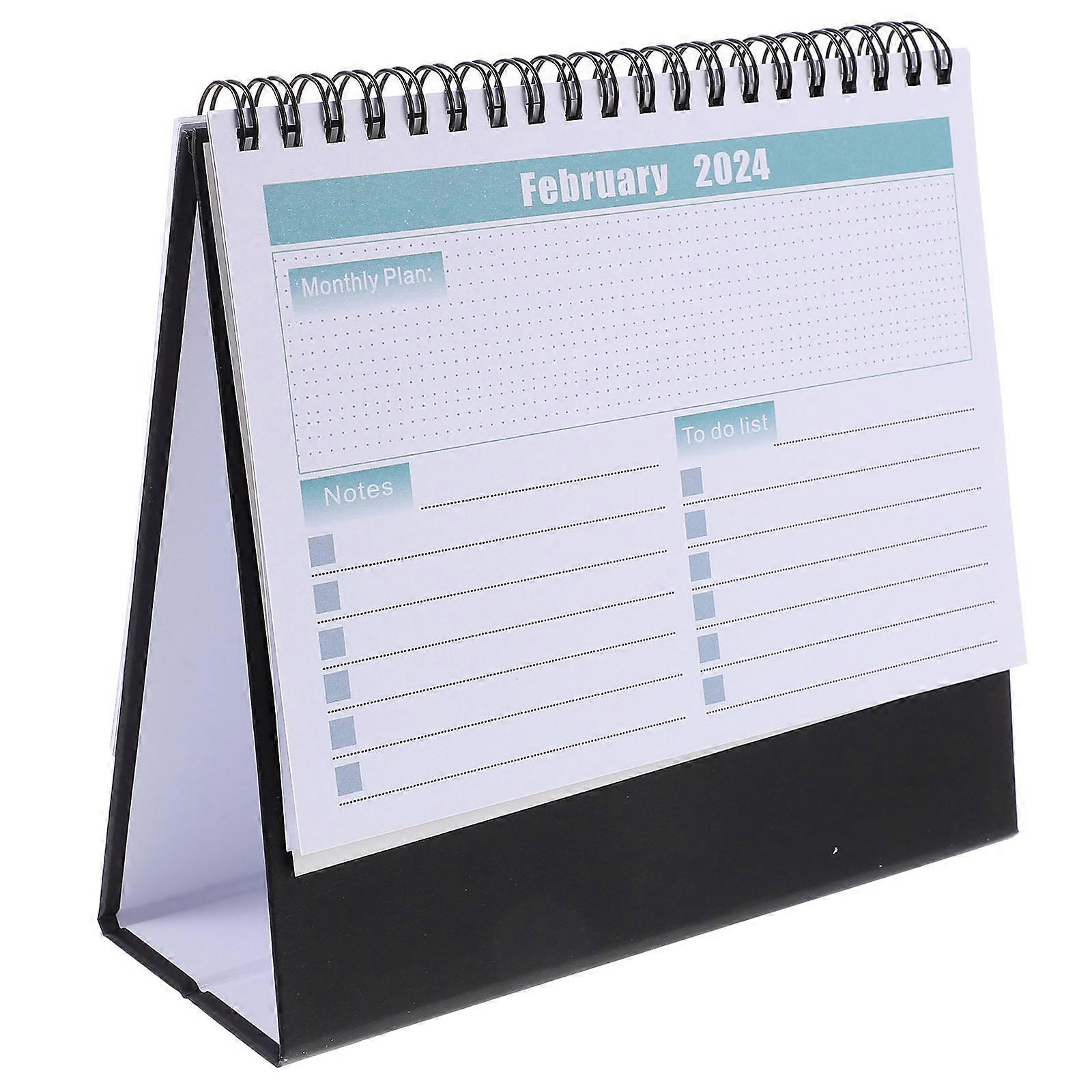 Office Standing Calendar Decorative Desk Calendar for Daily Use 2Pcs