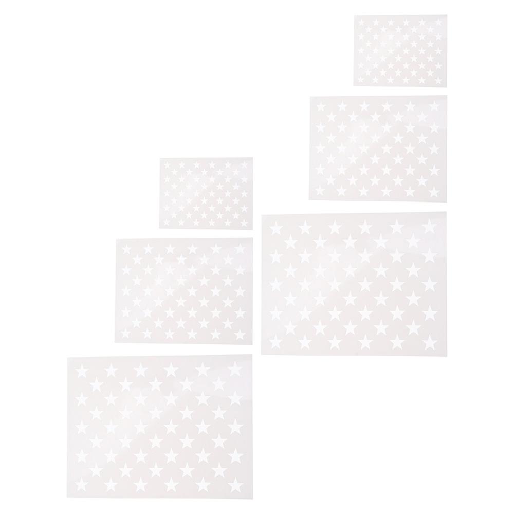 Star Shape Template Plastic Star Stencil for Paint Spraying 24 Sheets