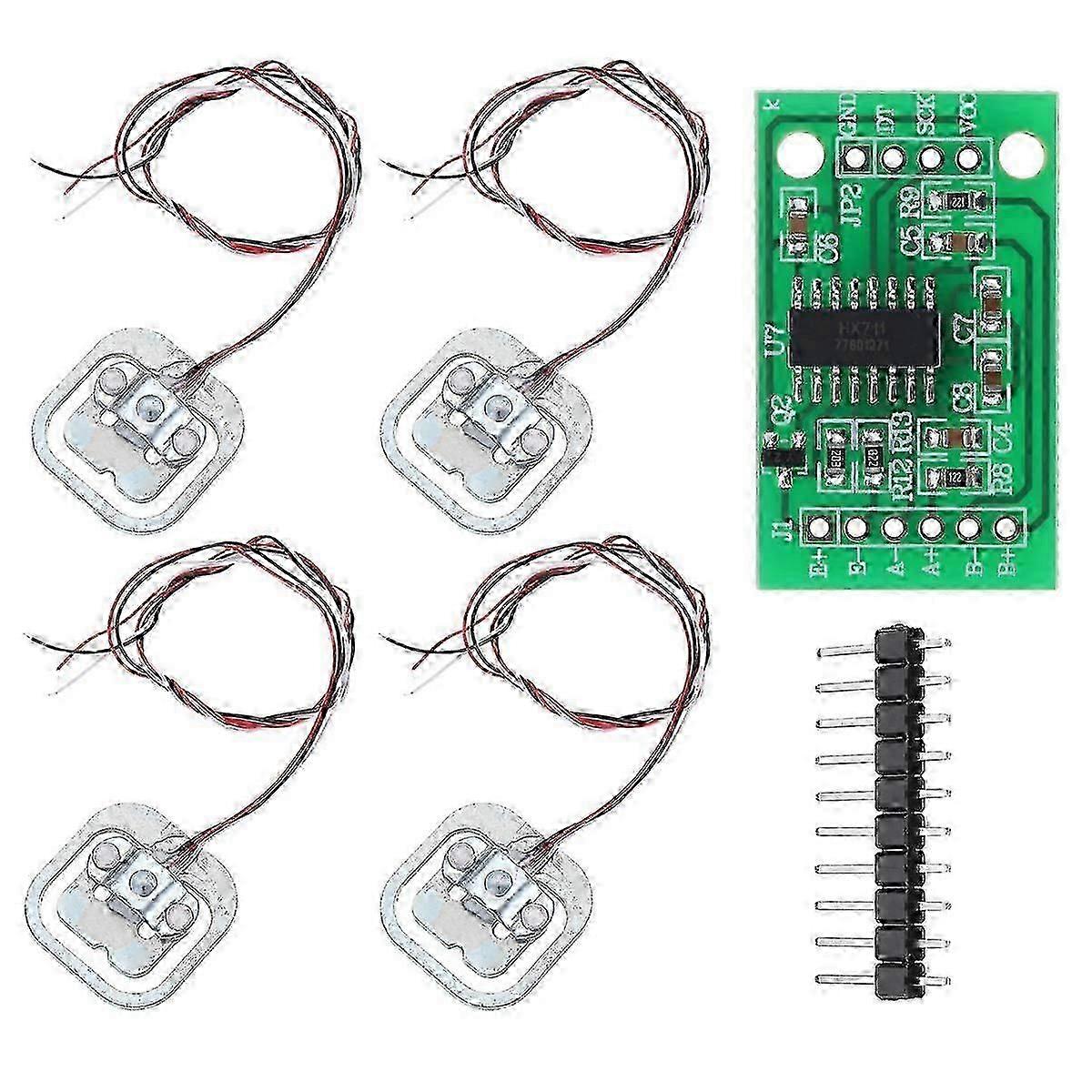 DIY Load Cell Weight Strain Sensor with HX711 AD Module (4pcs)