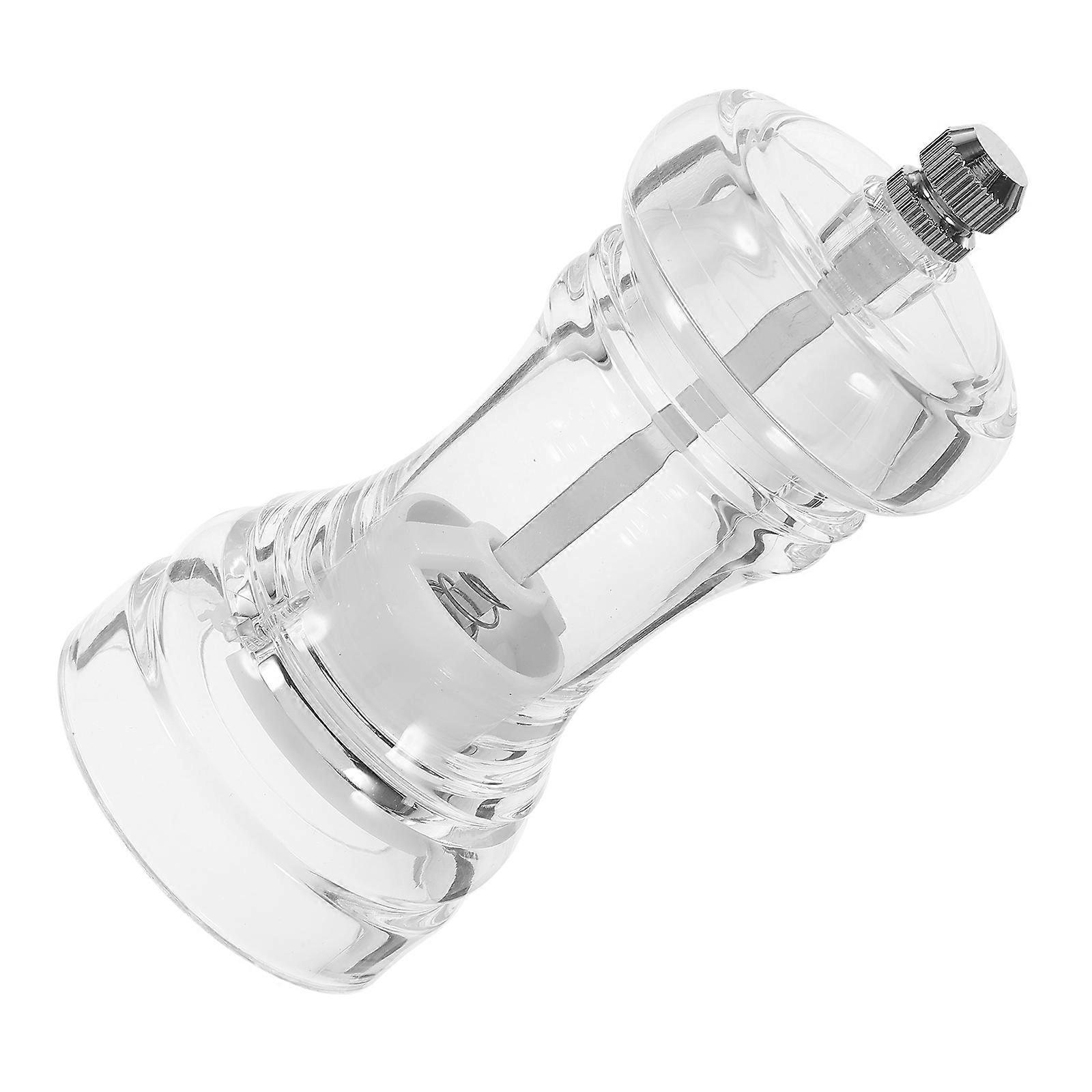 Adjustable Manual Pepper Mill Grinder for Kitchen Use 2Pcs White