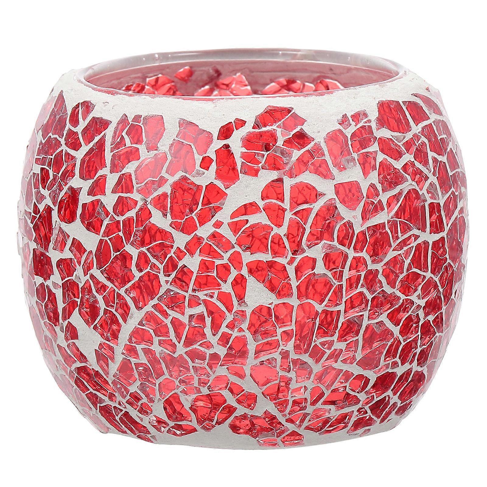 Candlelight Dinner Table Candlestick Home Decoration 8X8X6.5CM Classical Mosaic Design 1Pcs