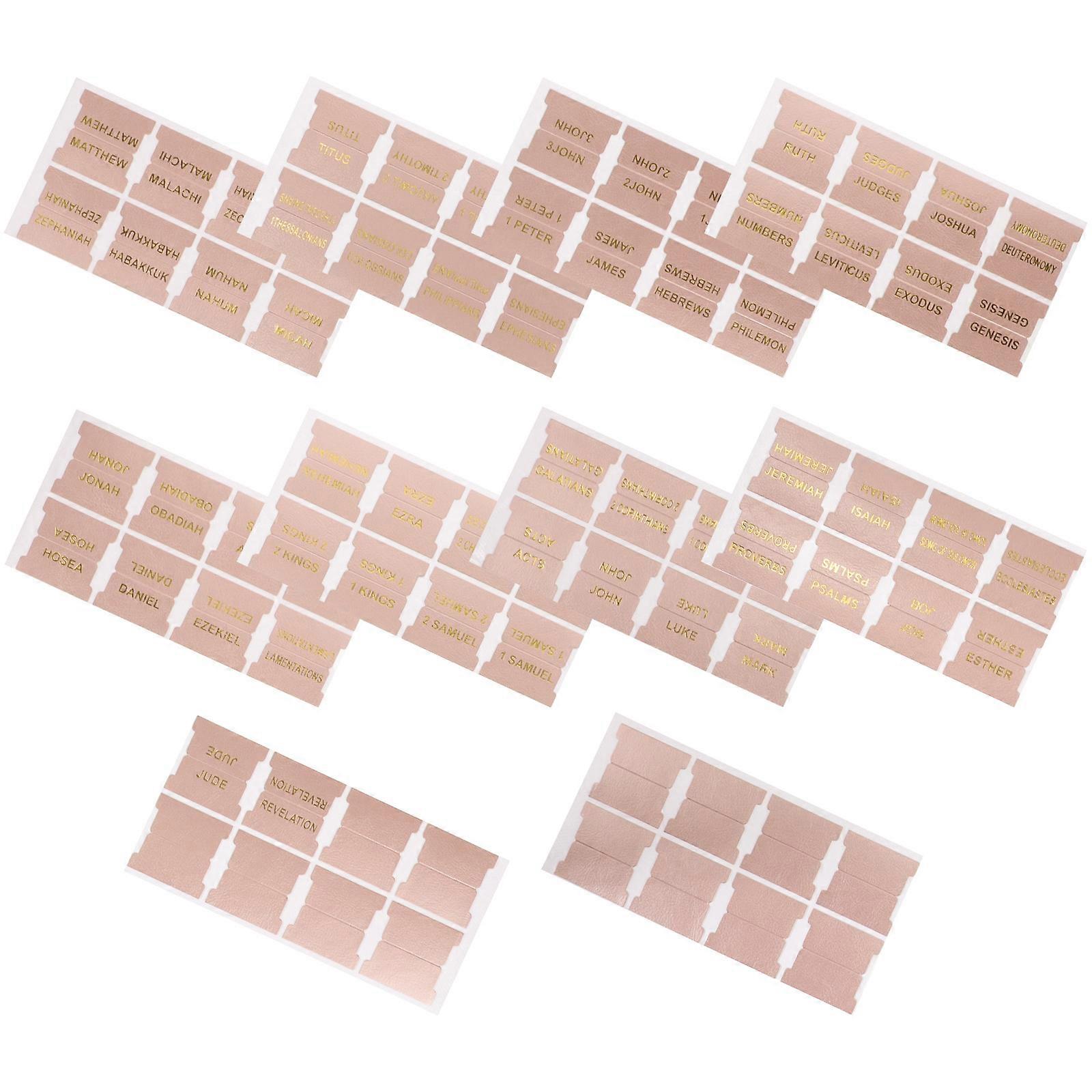 Bible Index Tabs For Studying And Reading, Portable Bible Book Tabs In Pink Color, Practical Reference Labeling For All Ages 5 Sets