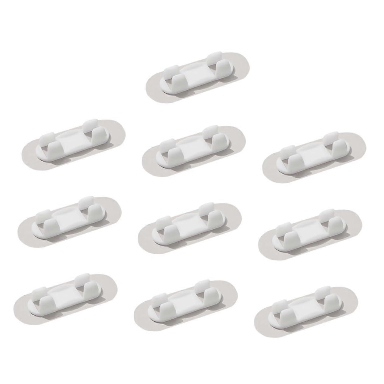 Adhesive Cable Clips 10Pcs SelfAdhesive Wire Organizers For Electronics Charging Cords Cable Management