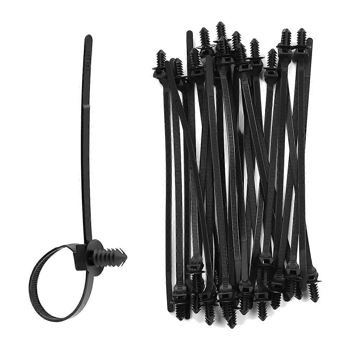 100PCS Tree Nylon Push Mount Zip Ties, Wire Ties