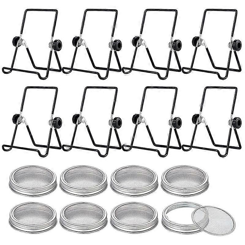 8 Sets Sprouting Jar Kit Includes Sprouting Lids