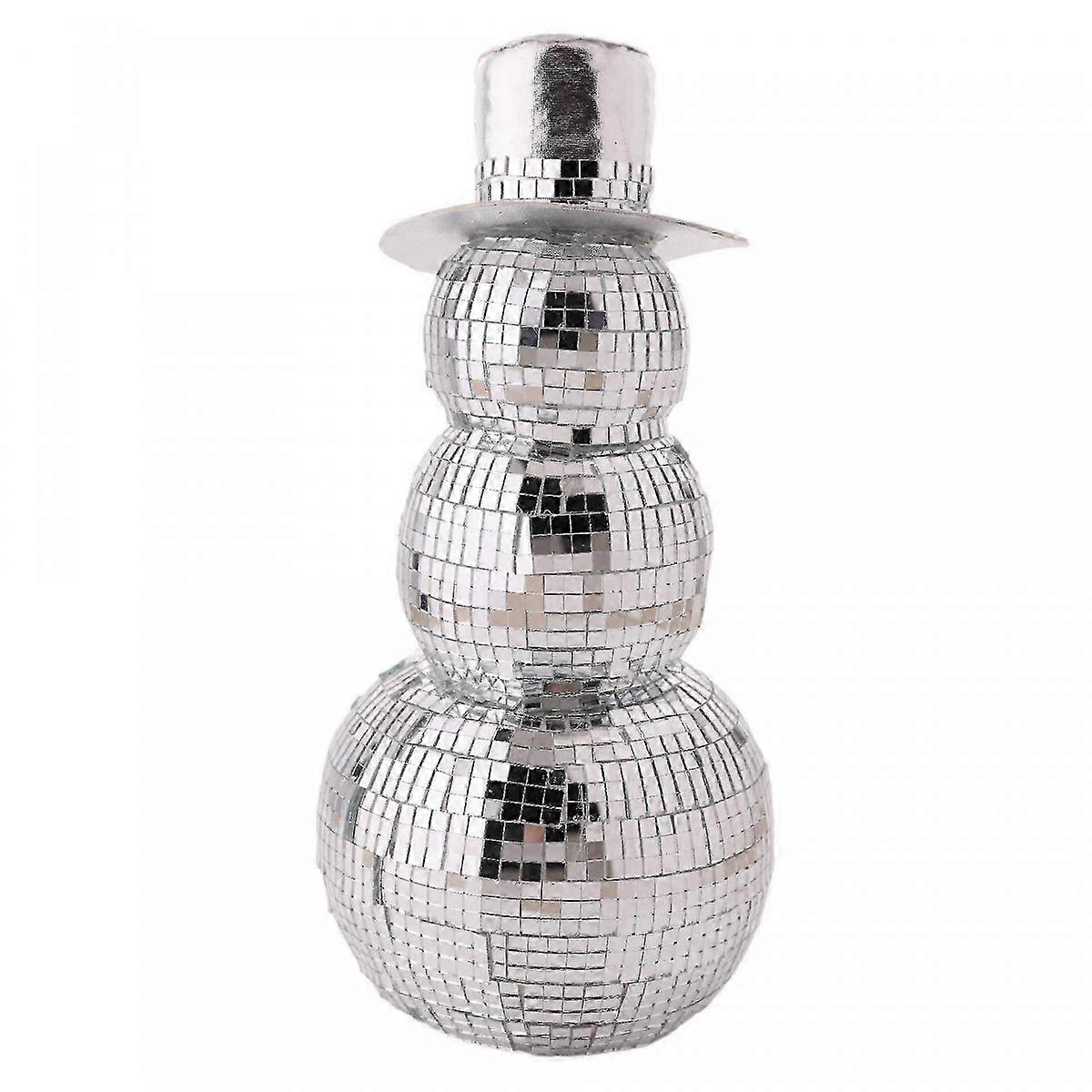 Disco Tiled Snowman Ornament