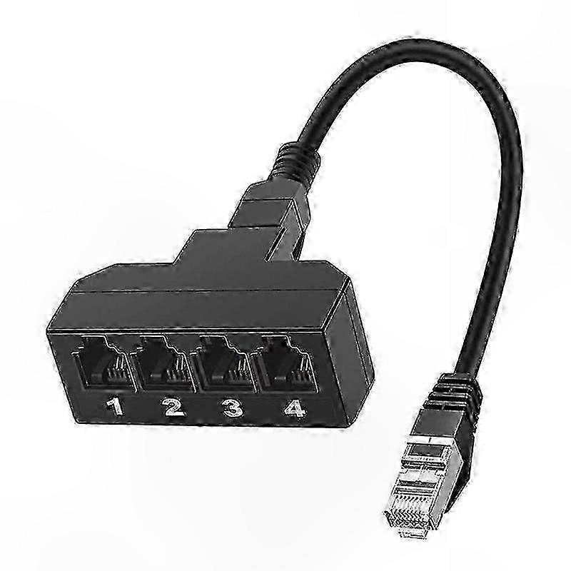 4-Port RJ45 to RJ11 Adapter Connector for Telephone Cables