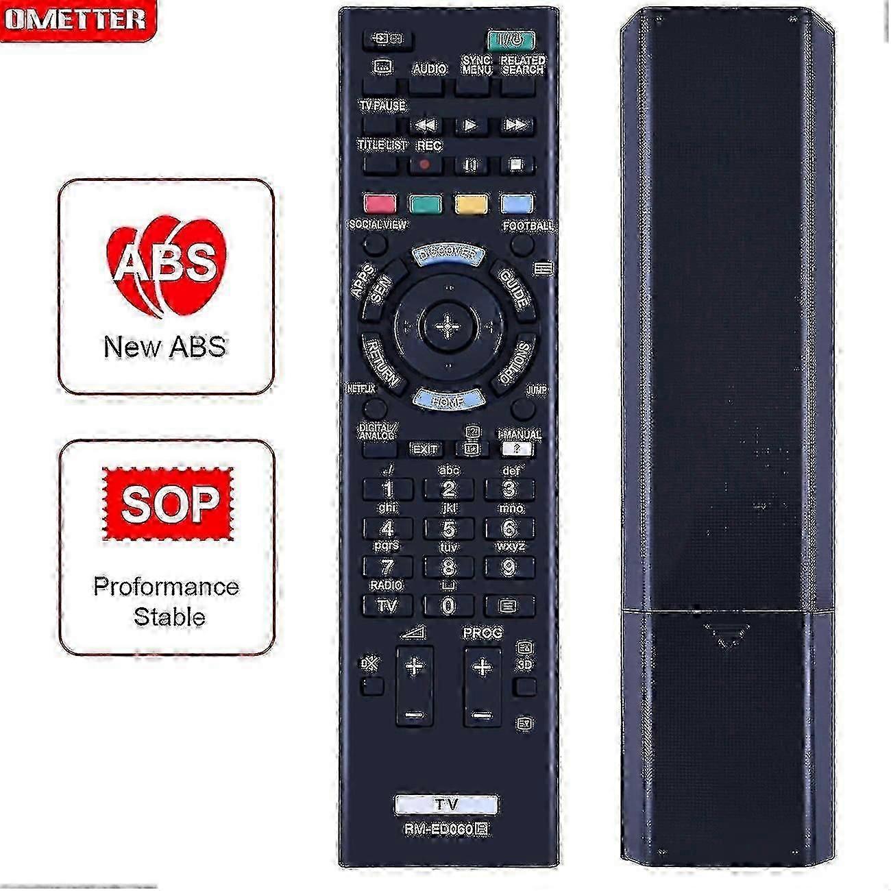 New Rm-ed060 Replacement For Sony Tv Remote Control Kdl-42w815b, Kdl-42w817b, Kdl-42w828b[pb]