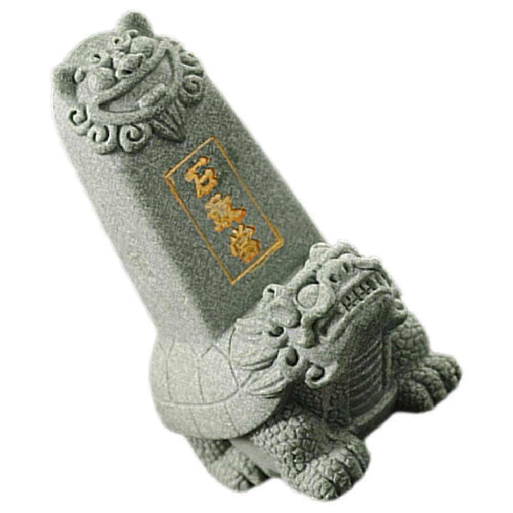 Chinese Style Dragon Turtle Statue for Office Decor 4Pcs Resin Adornments