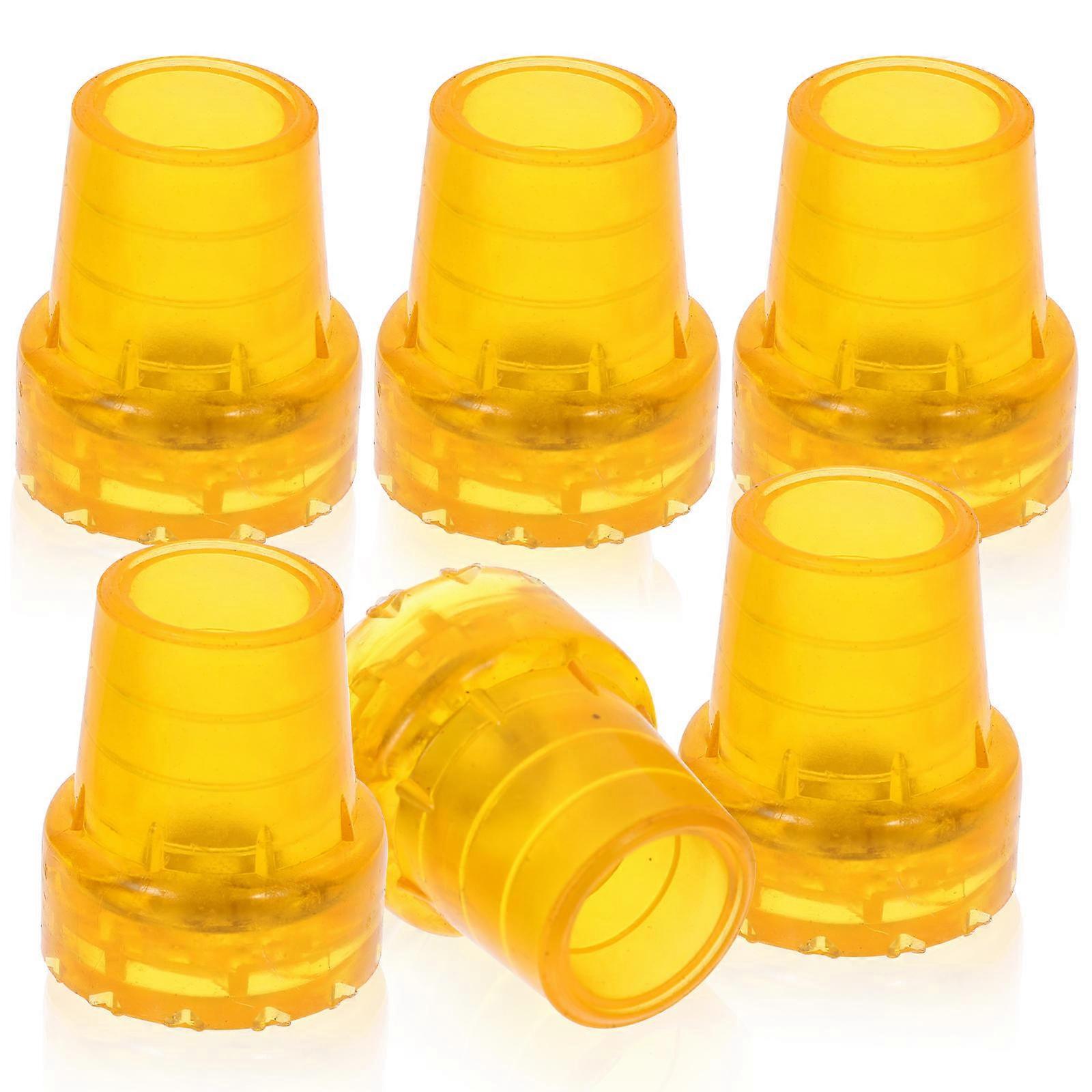 Walking Cane Rubber Tips Protect Crutch Tip Prevent Slip Lightweight Accessory 6Pcs