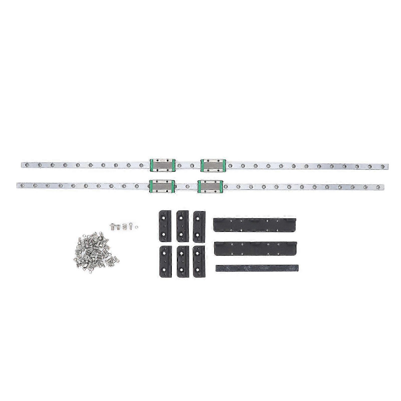 25-26 2 Pcs Y Axes Guide Rail High Carbon Steel 3D Printer Linear Guide Rail Kit with Slide Blocks for Neptune 3 4 Maximum