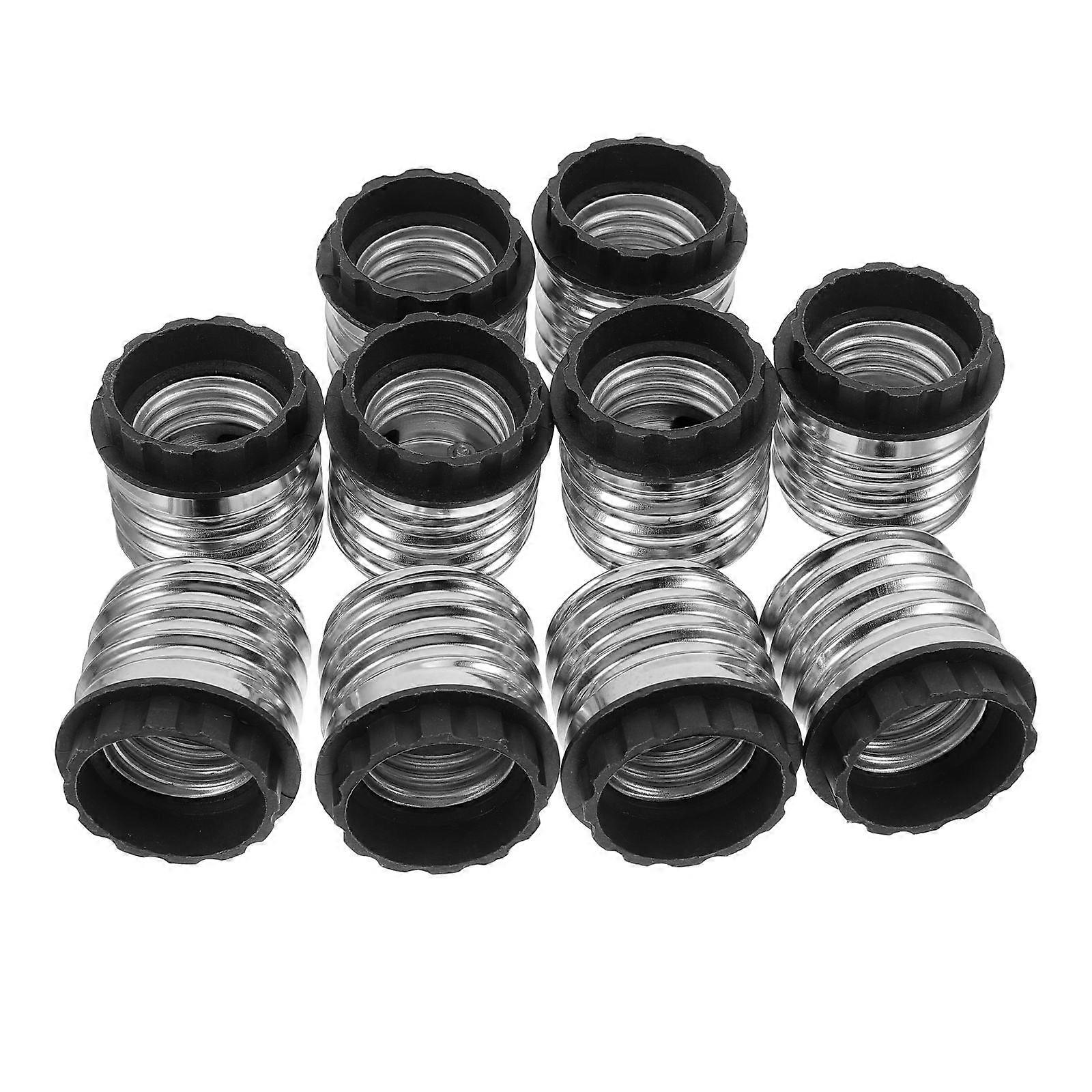 to E26 Light Socket Converter Adapter for Lamp 30Pcs Silver Zinc Alloy