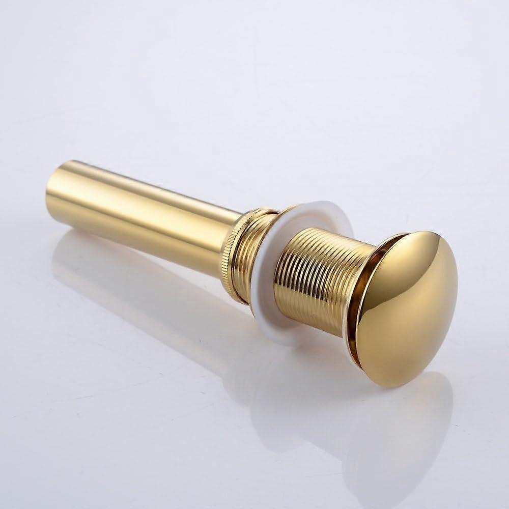 Non-Slotted Basin Sink Faucet Push Pop-Up Click Clack Stopper without Overflow (No Finish)