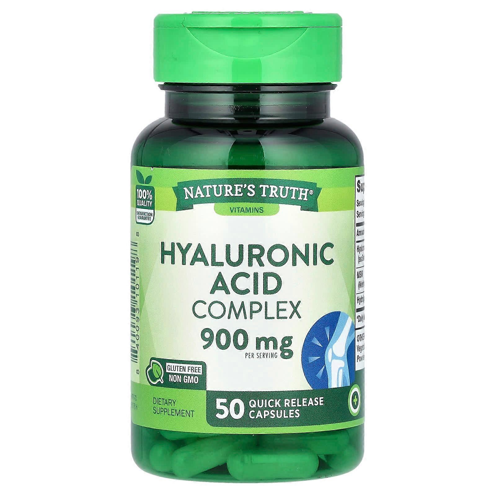 Hyaluronic Acid Complex, 900 mg, 50 Quick Release Capsules (300 mg Per Capsule)