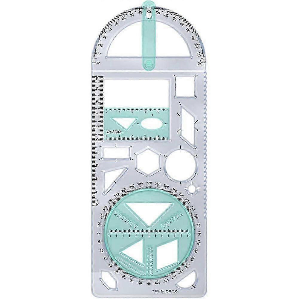 Geometric Ruler,Multifunctional Ruler, Creative Math Learning Aids Geometric Drawing Ruler, Drafting Rulers and Templates, Math Geometry Ruler Drawing