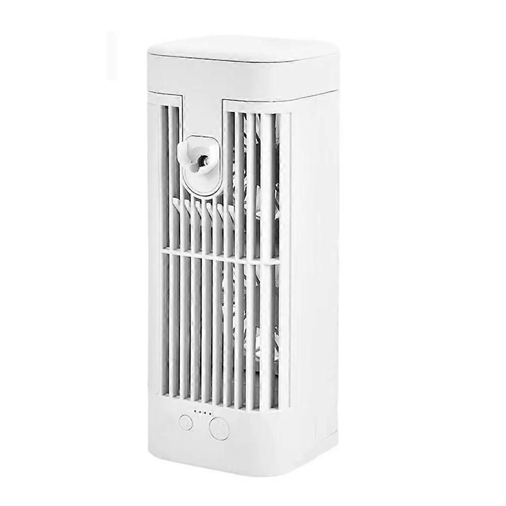 USB Portable Fan Air Cooler with Light Desktop Atomizing Air Conditioner Room Humidifier 1200mAh Long Time for Student