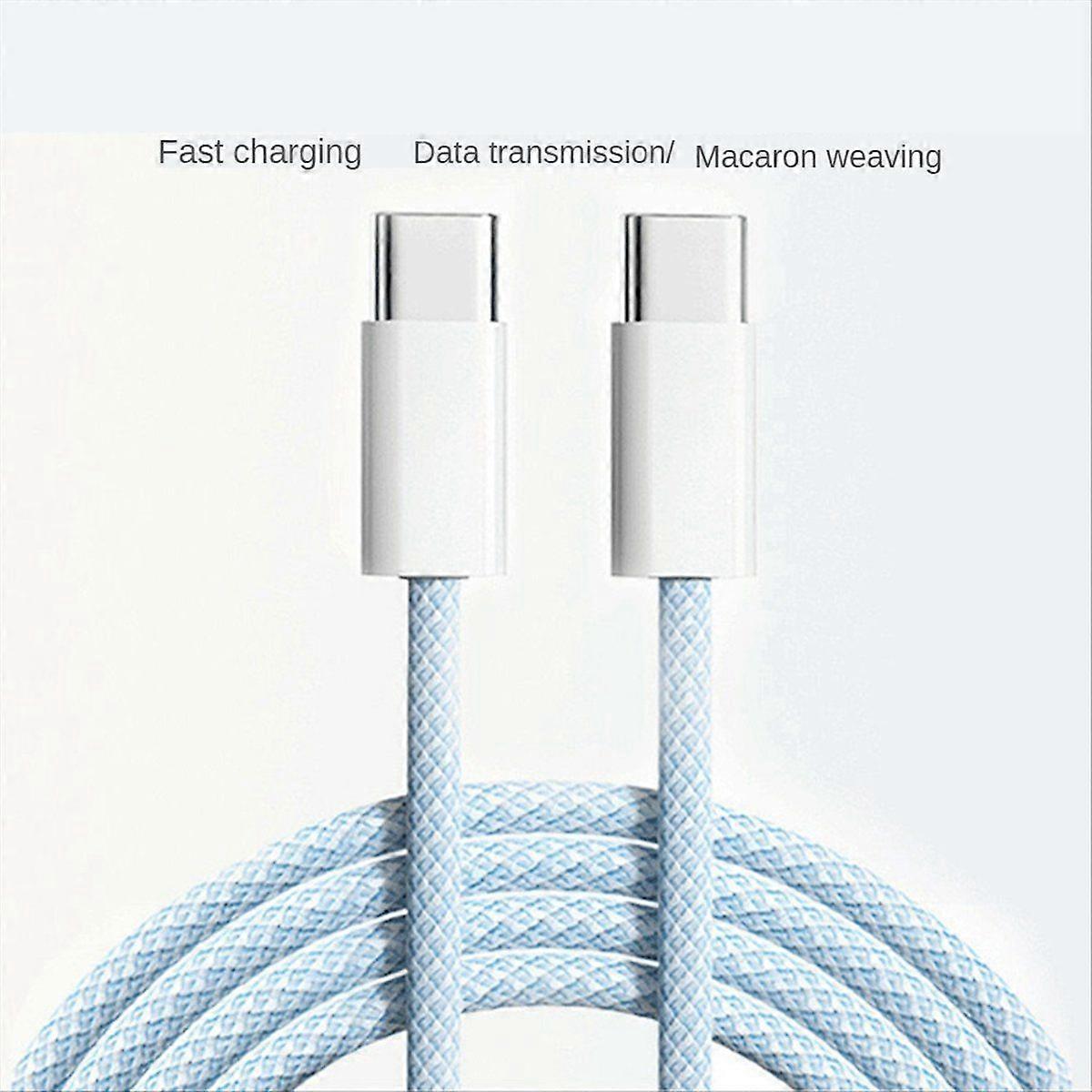 C to C 60W 100cm Charging Cable,Gray White