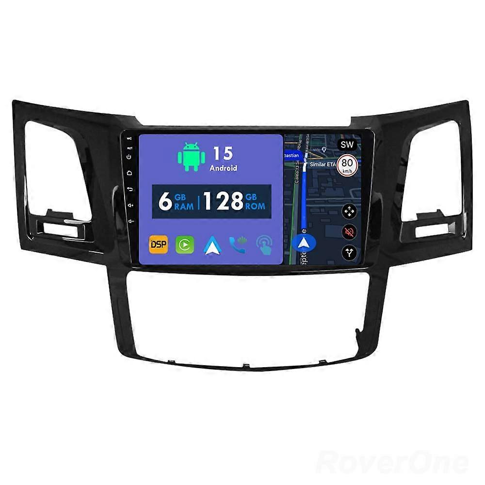 Car Radio 6G+128G CarPlay GPS Navigation Head Unit for Toyota Fortuner 1 AN50 AN60 Hilux Revo Vigo 2005 - 2014 Android Auto Stereo Touch Screen