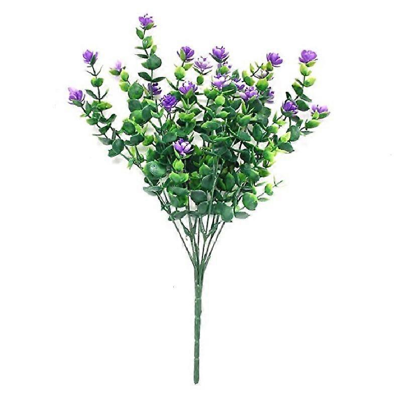 7 Fork Eucalyptus Small Rose Flower Plastic Eucalyptus Leaf Simulation Aquatic Plant