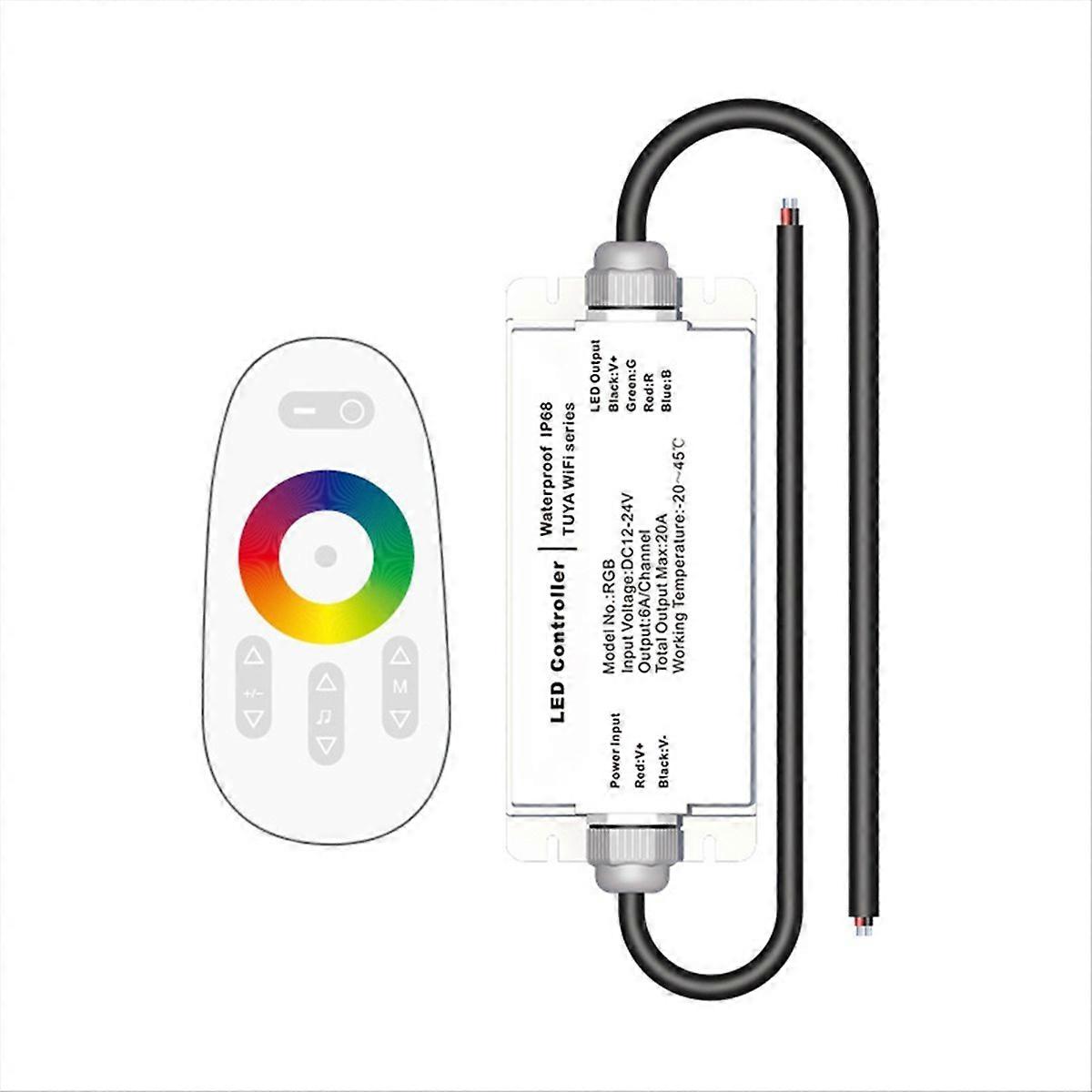 Tuya WIFI DC12V 24V LED Strip Waterproof Controller IP68 RGB