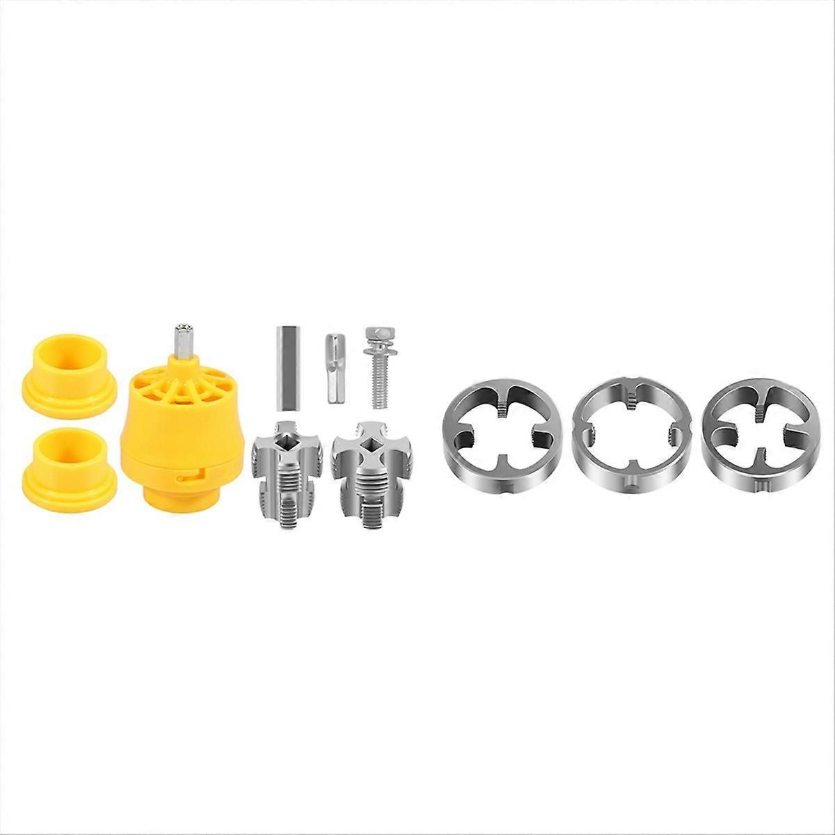 8PCS PVC Thread Maker Tool Pipe Threader Plumbing Tool